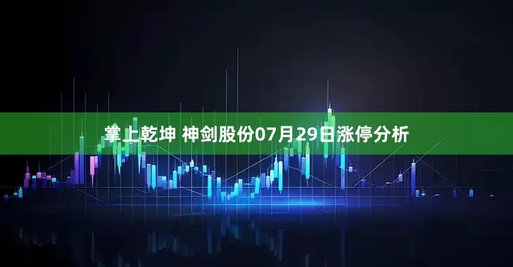 掌上乾坤 神剑股份07月29日涨停分析